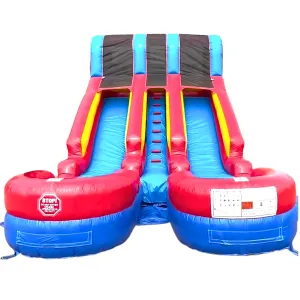 15' Lightweight Dual Lane Red & Blue Slide