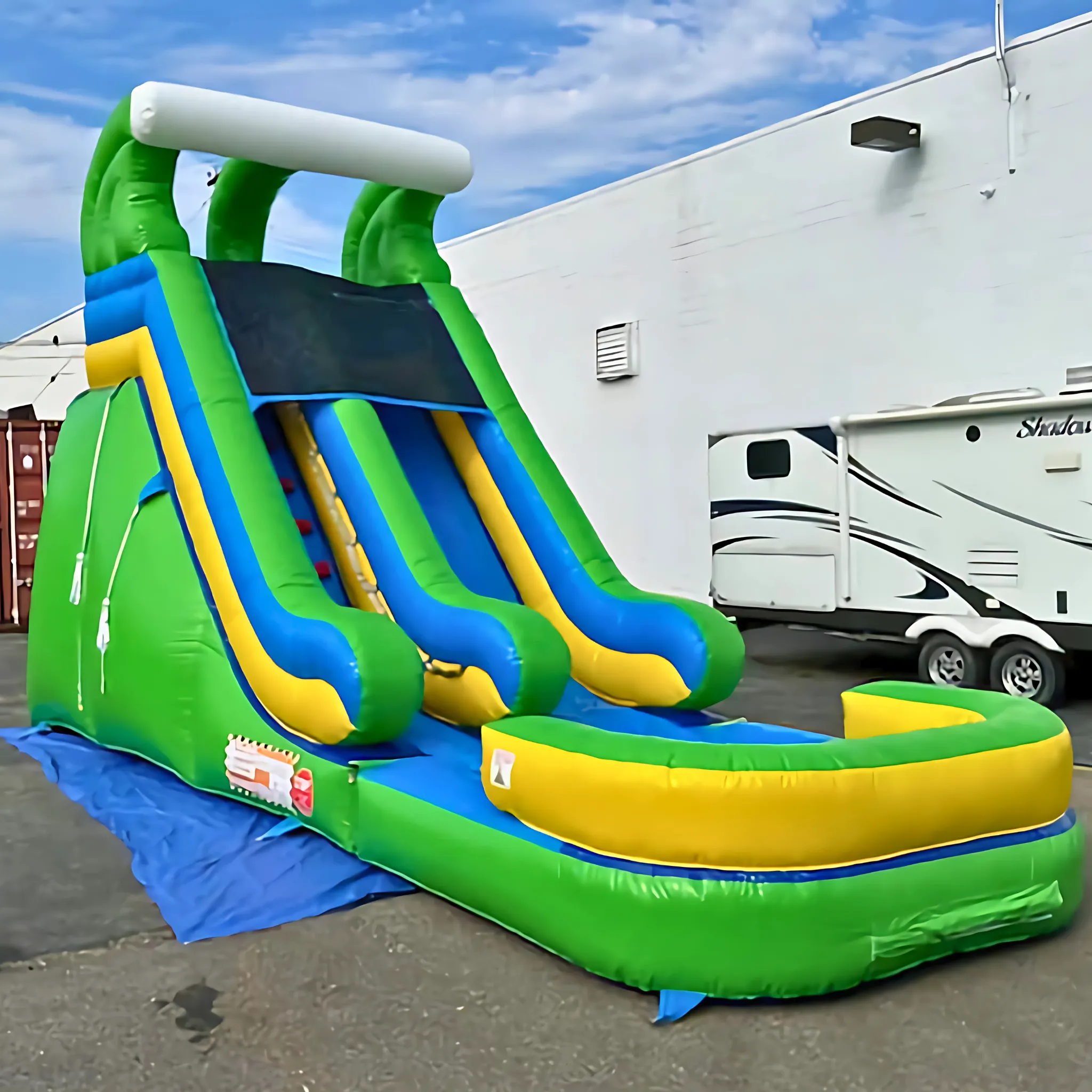 16'  Lightweight Aqua Green Water Slide