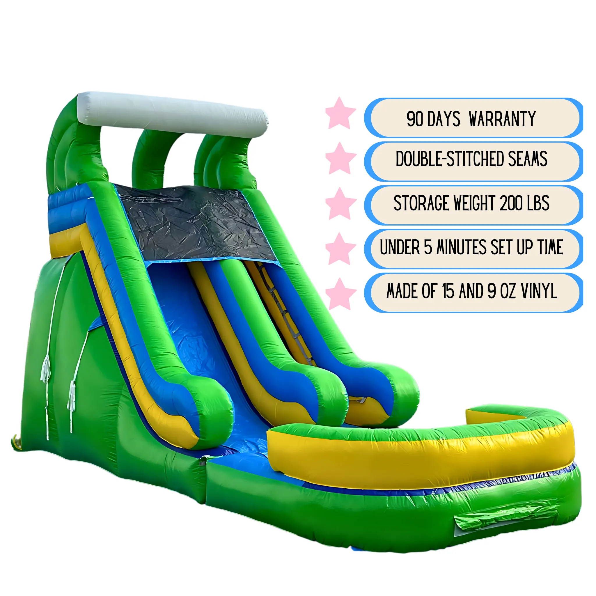 16'  Lightweight Aqua Green Water Slide