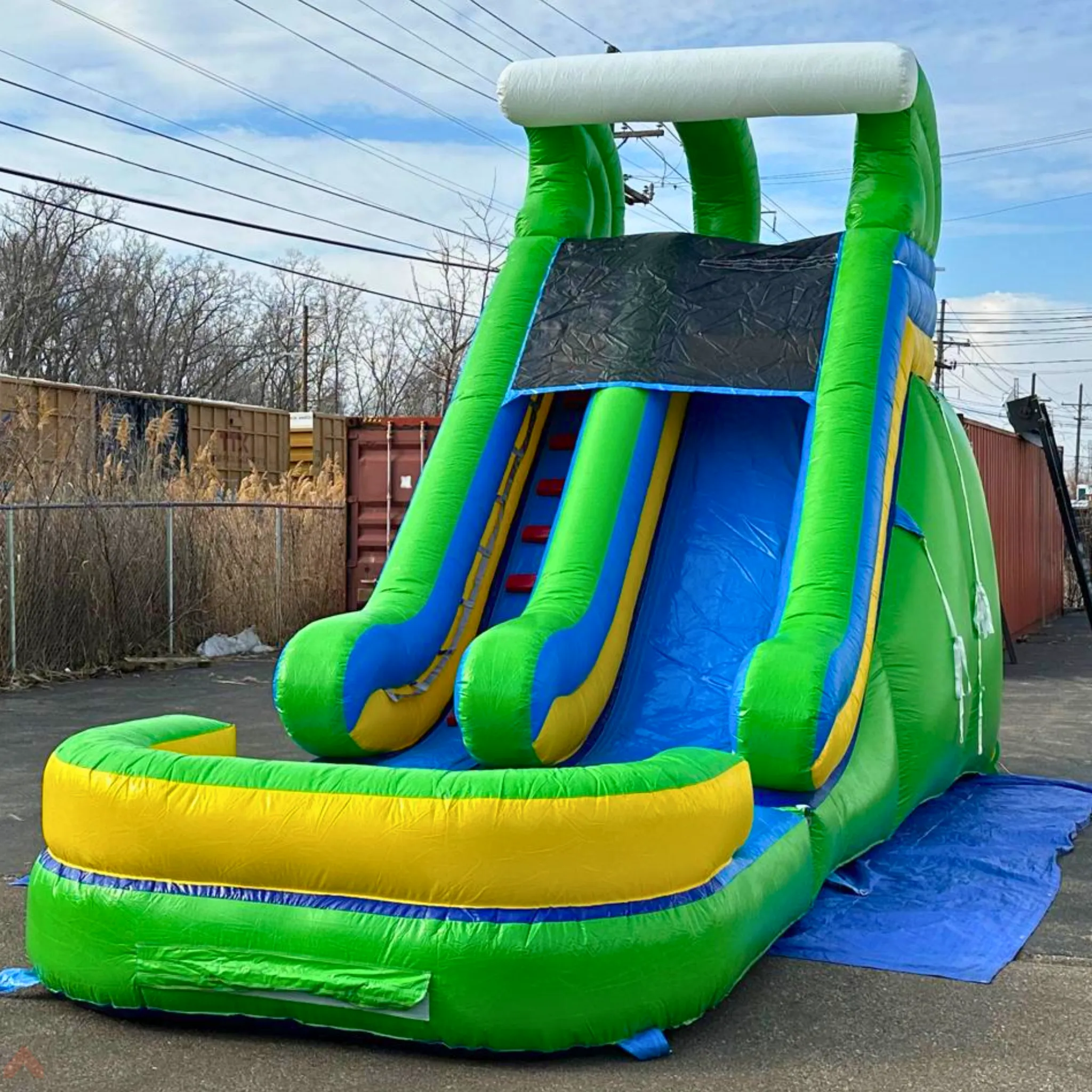 16'  Lightweight Aqua Green Water Slide