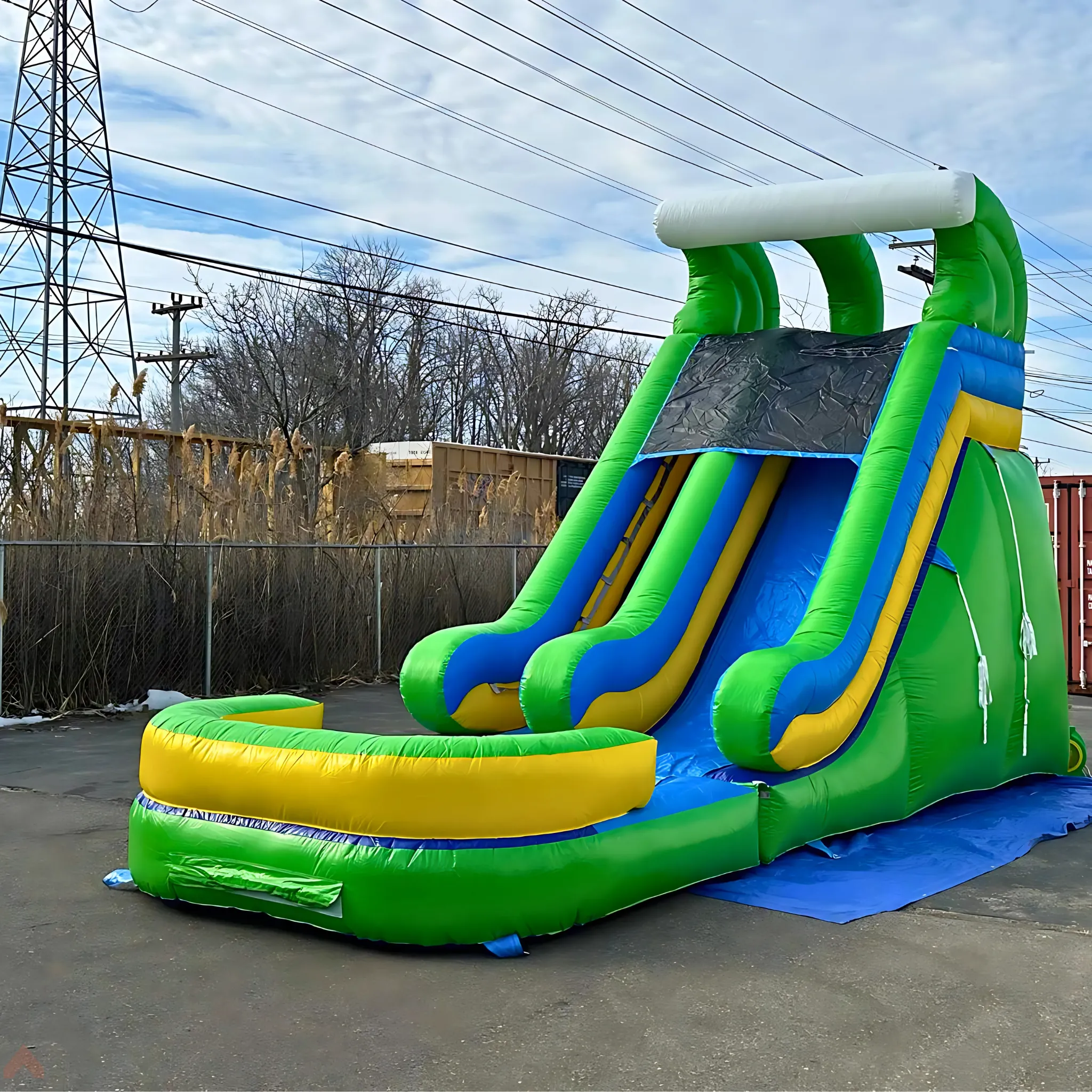 16'  Lightweight Aqua Green Water Slide