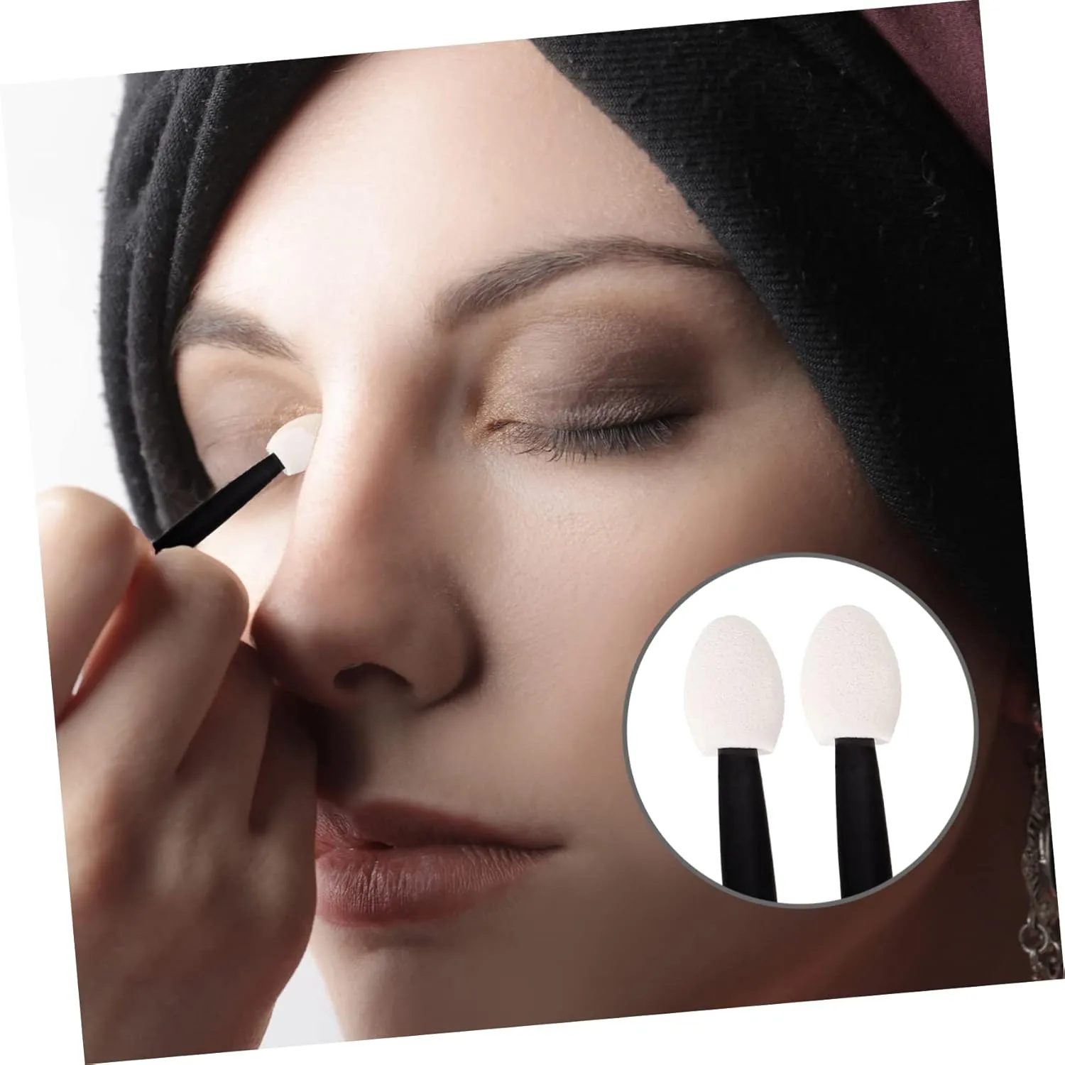 4pcs Double-end Eyeshadow Sticks Dual-sided Sponge Brushes for Makeup Application Lightweight Eye Shadow Tool Versatile Use for Lips Nose and Daily Makeup Needs