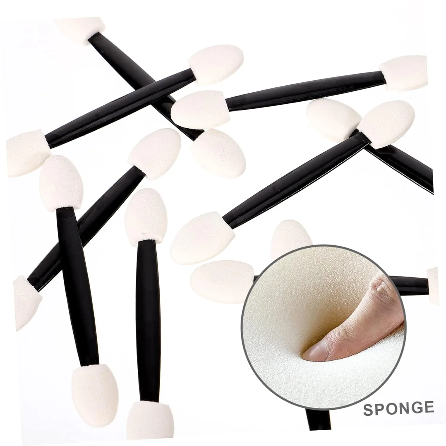 4pcs Double-end Eyeshadow Sticks Dual-sided Sponge Brushes for Makeup Application Lightweight Eye Shadow Tool Versatile Use for Lips Nose and Daily Makeup Needs
