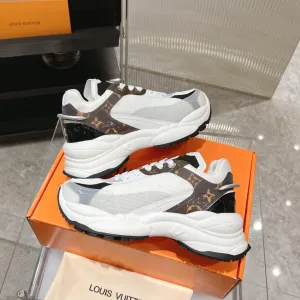 50mm Last-minute opportunity Fabric Polyester Louis Black Monogram Mesh 55 Vuitton Sneaker Brown Run Excellent reviews
