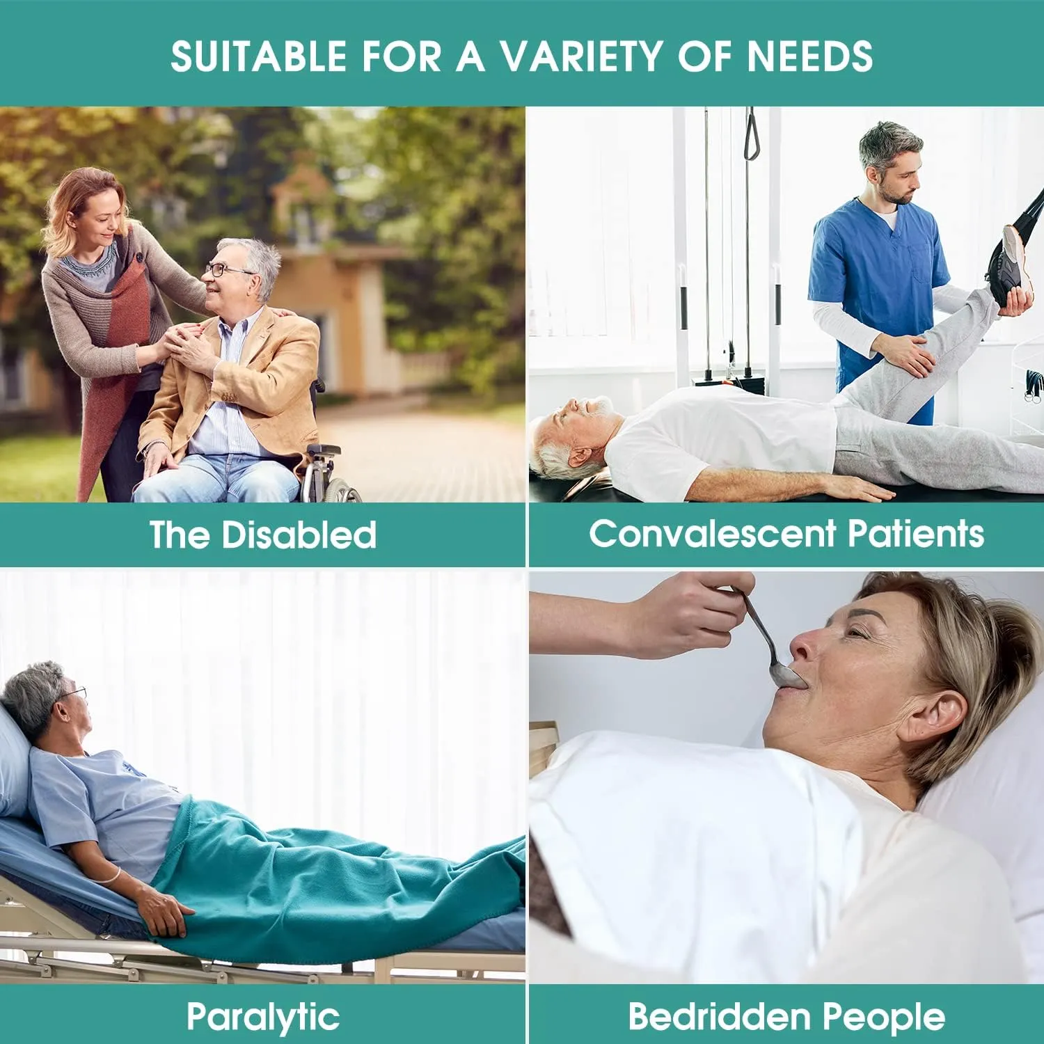 60" x 40" Positioning Bed Pad with Handles Washable Draw Sheets for Hospital Bed Ridden Patient Clothes Waterproof Glide Sheets for Patients Moving Pad for Lifting &Transfer Sheet Nylon, Black