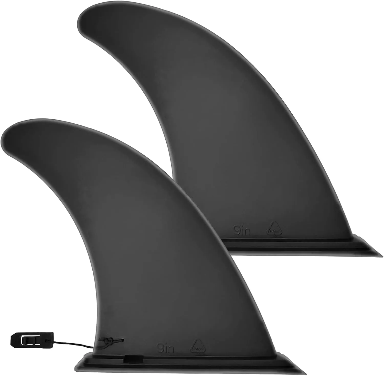 9" Paddle Board Fin Repalcement Universal, Nylon Fiberglass Reinforced, No-Tool Installation, Single Center Fin for Most Inflatable SUPs, Surfboard, Stand-up Paddleboard, Longboard