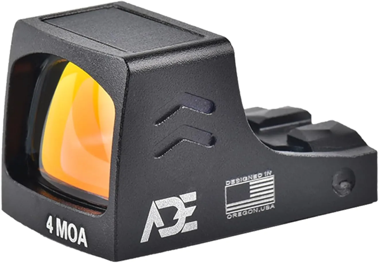 Ade Advanced Optics RD3-030/APOLLO-PRO Sensor Activated, Solar Powered 4 MOA Red Dot Sight for Springfield Hellcat OSP/PRO, Sig P365XL Spectre Comp, Canik TP9 Elite SC, Mossberg MC2SC, Kimber R7 Mako