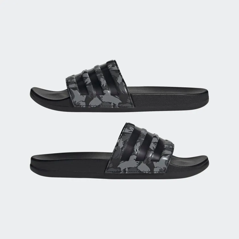 Adidas Mens Adilette Comfort Slides - Grey/Black