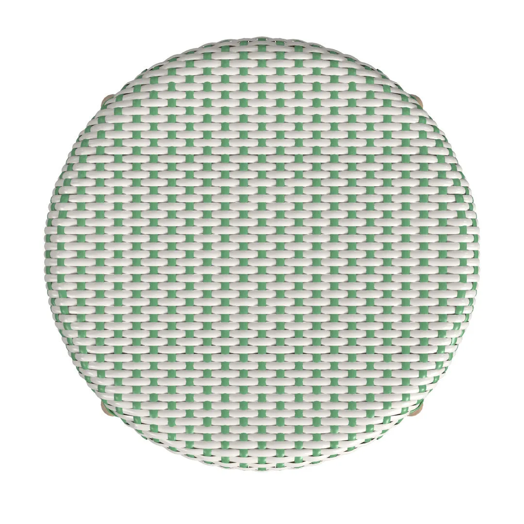 Alastair Bar & Counter Stool Birch Lane™ Color: White/Green Dot/Natural Rattan Frame Seat Height: Counter Stool (24" Seat Height)