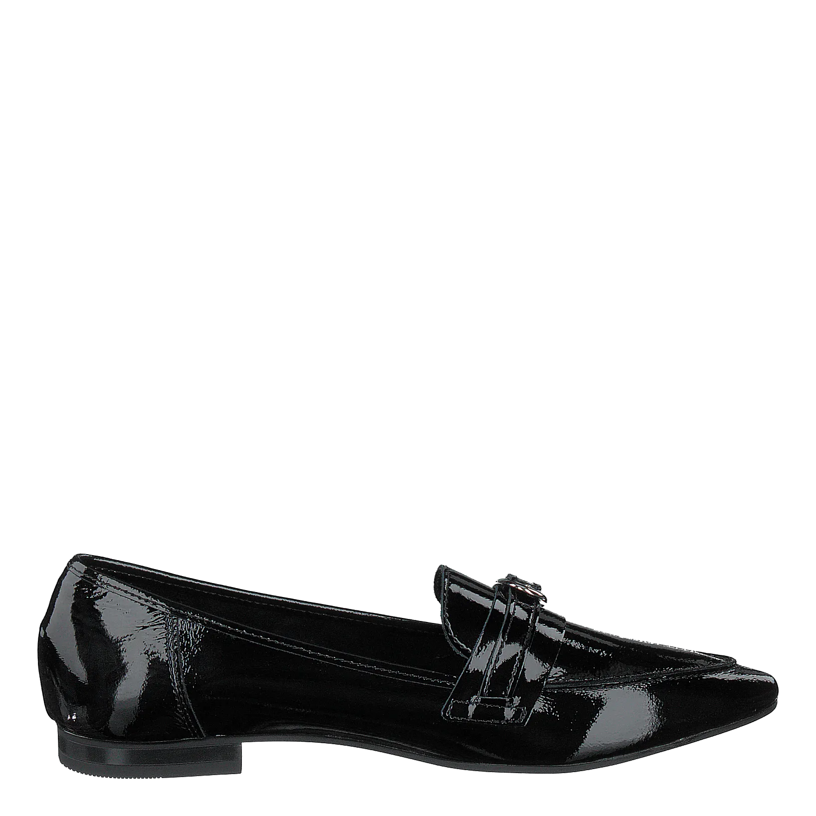 Alia Leather Buckle Loafer 103 - Black 3