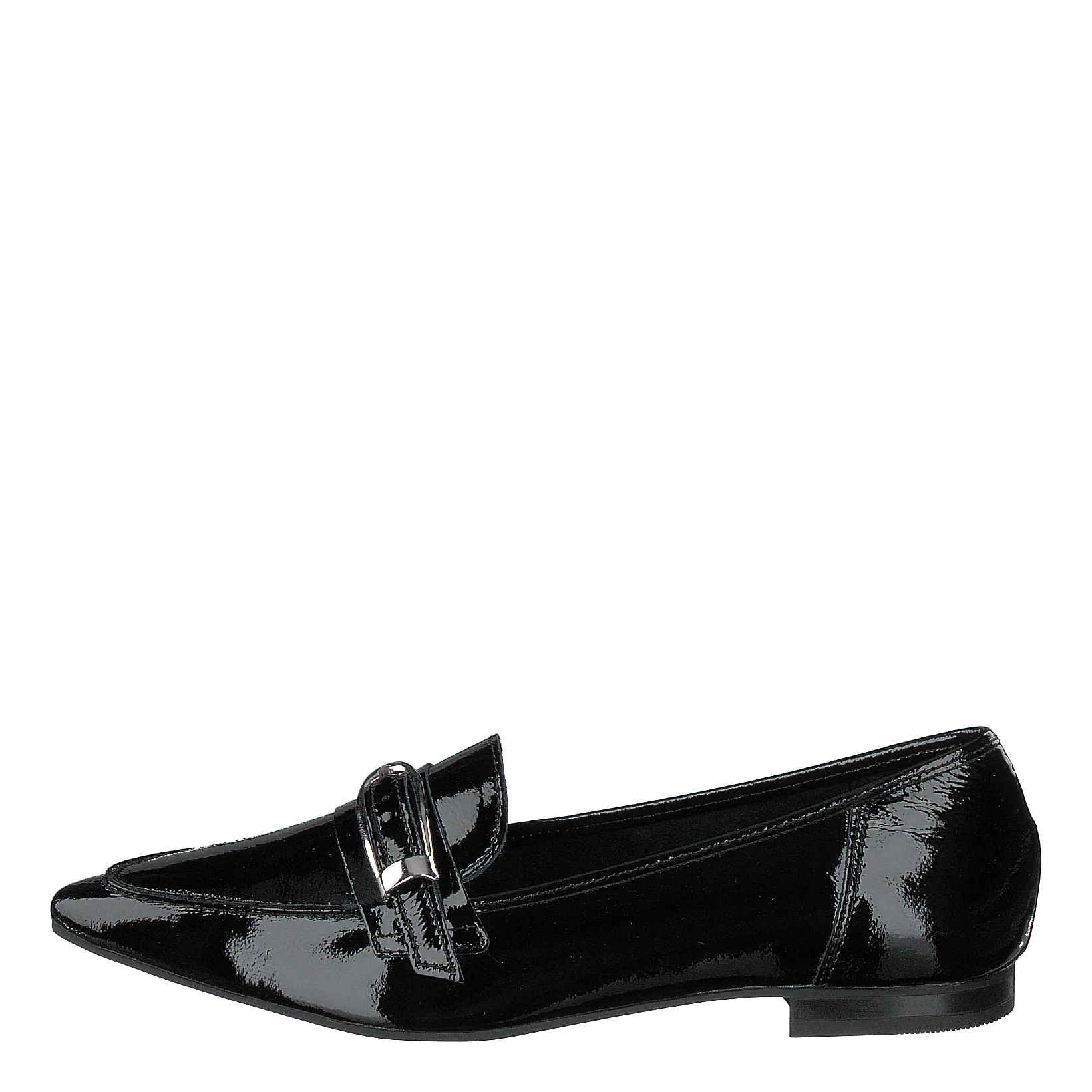 Alia Leather Buckle Loafer 103 - Black 3