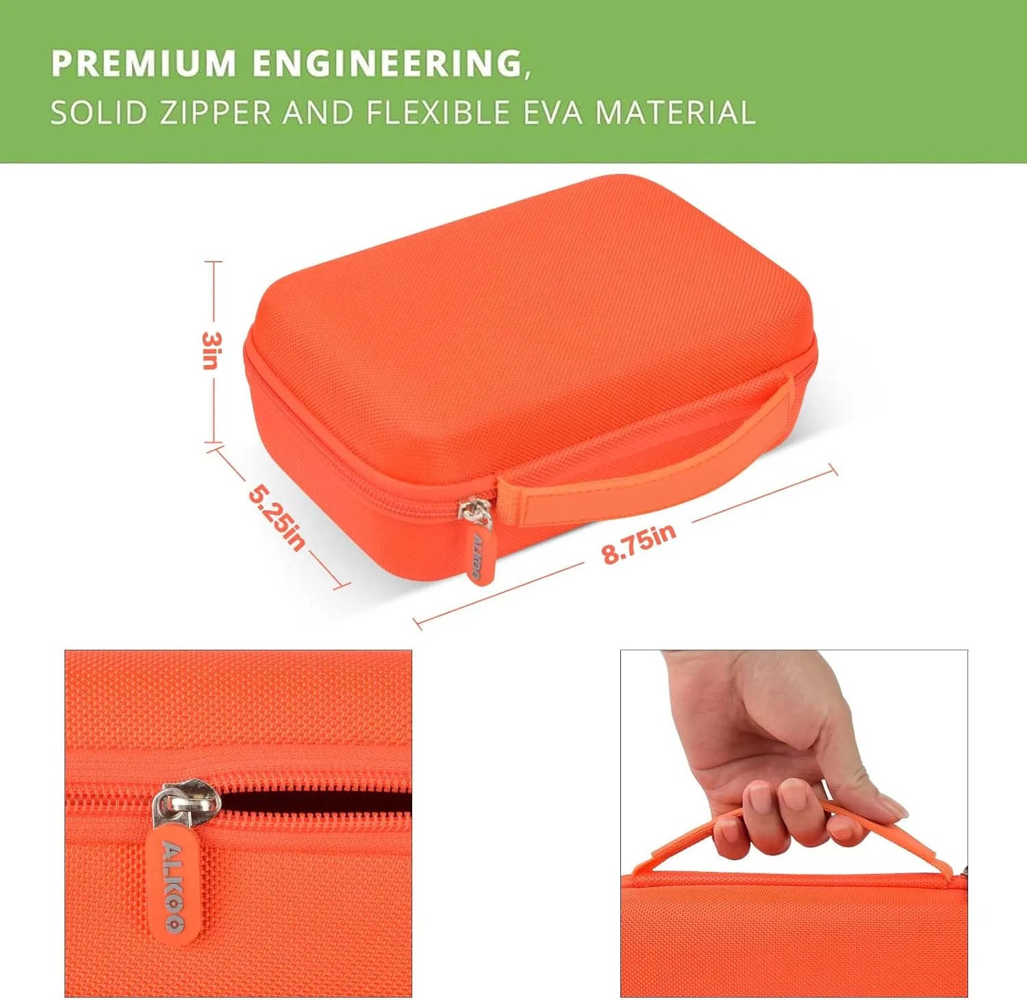 ALKOO Case Compatible with Klein Tools ET310 AC Circuit Breaker Finder and Integrated GFCI Outlet Tester, with Mesh Pocket Inside for Accessories (Orange)