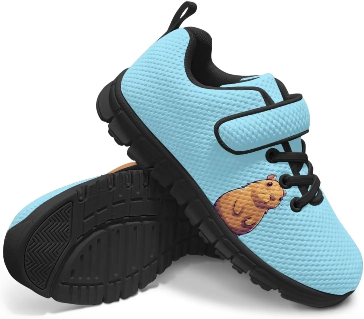 Animal Print Shoes for Kids Girls One Strap Tennis Sneakers Mesh Running Shoes Lightweight Athletic Shoes