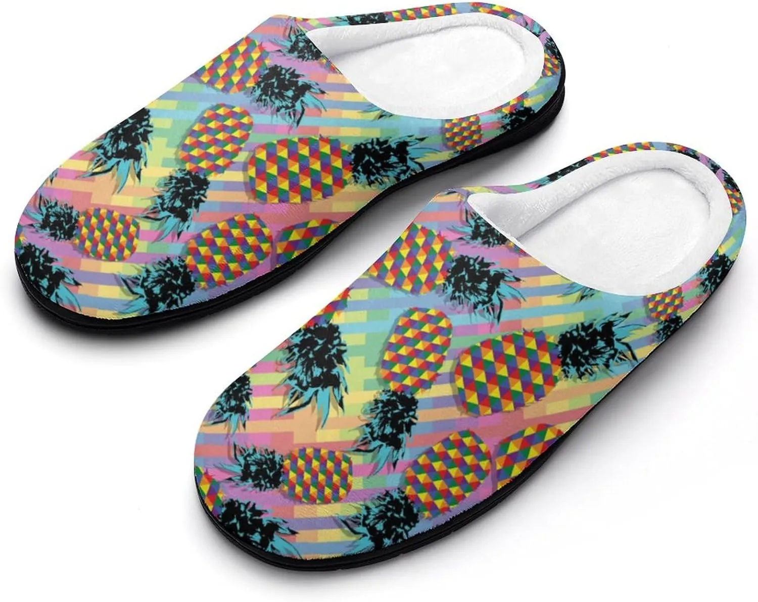 Anime Cactus Clog Slippers For Men Warm House Slippers Women Cotton Slippers Soft Bedroom Slip-On Shoes Indoor Outdoor