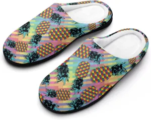 Anime Cactus Clog Slippers For Men Warm House Slippers Women Cotton Slippers Soft Bedroom Slip-On Shoes Indoor Outdoor