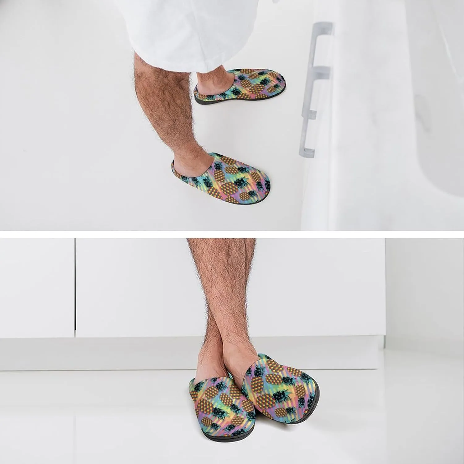 Anime Cactus Clog Slippers For Men Warm House Slippers Women Cotton Slippers Soft Bedroom Slip-On Shoes Indoor Outdoor