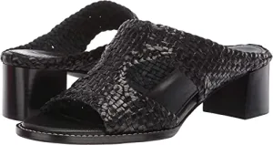 Aquatalia Elena Black Woven Leather 8.5 B (M)