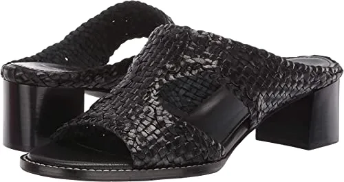 Aquatalia Elena Black Woven Leather 8.5 B (M)