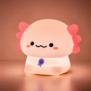 Axolotl Night Light for Kids, Portable Silicone Axolotl Night Lamp, Suitable for Cute Boys and Girls Room Nursery Game Night Light Decoration