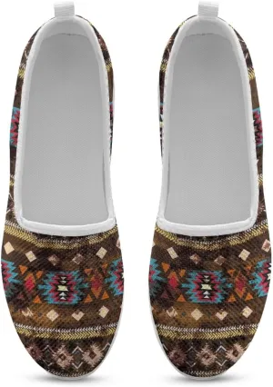 Aztec Tribal Women Casual Sneakers Slip On Walking Shoes Indoor Outdoor Breathable Footwear