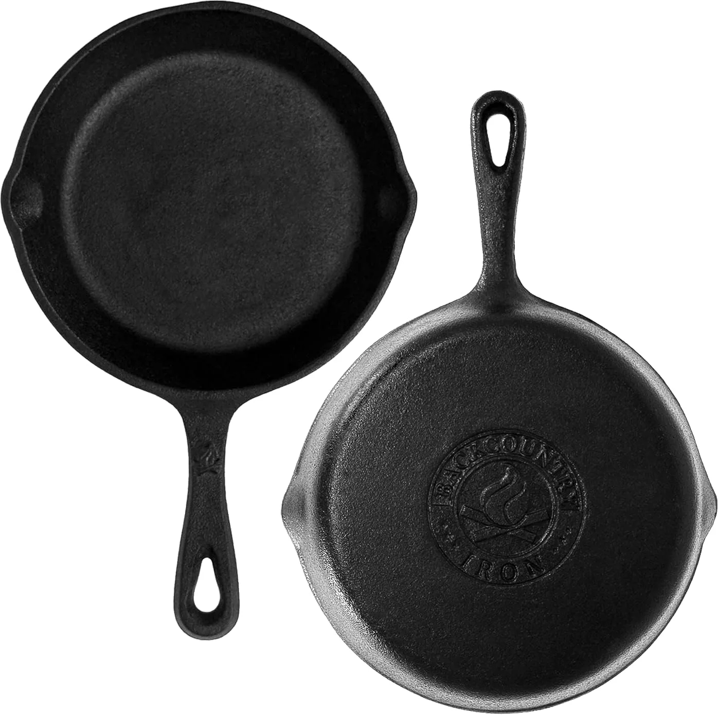 Backcountry Iron 8 Inch Round Medium Pre-Seasoned Cast Iron Skillet