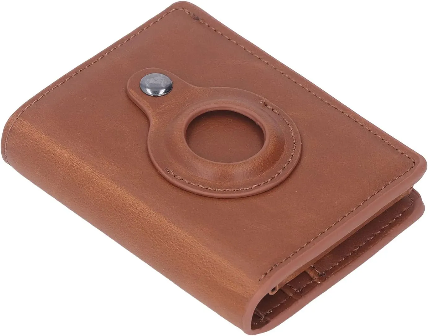 BBAUER Multifunctional Card Bag, Radio Frequency Identification Devices Anti Loss Scratch Resistant Lightweight PU Leather Wallet Durable for Travel (Color : Apricot)