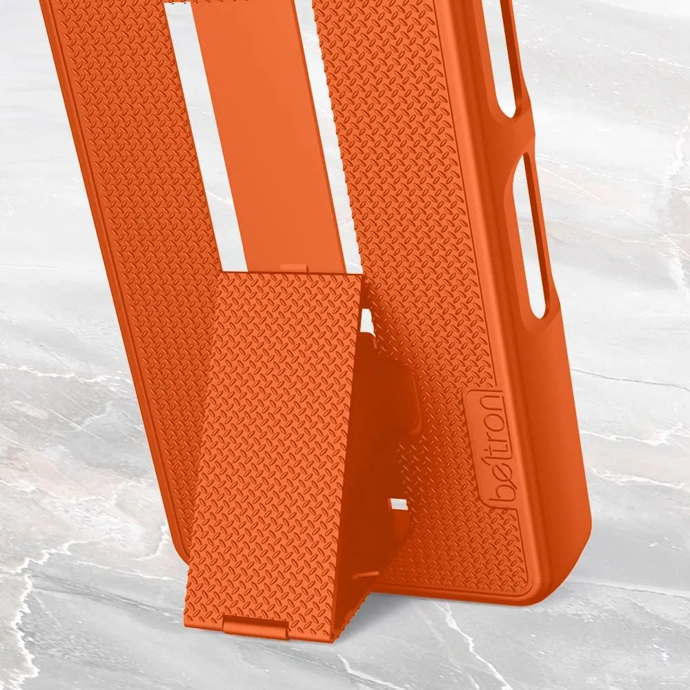 BELTRON Sonim XP10 Case with Holster, Heavy Duty Belt Clip with Swivel Clip for Sonim XP10 (AT&T FirstNet T-Mobile Verizon XP9900) Secure Fit & Built-in Kickstand (Industrial Strength) - Safety Orange