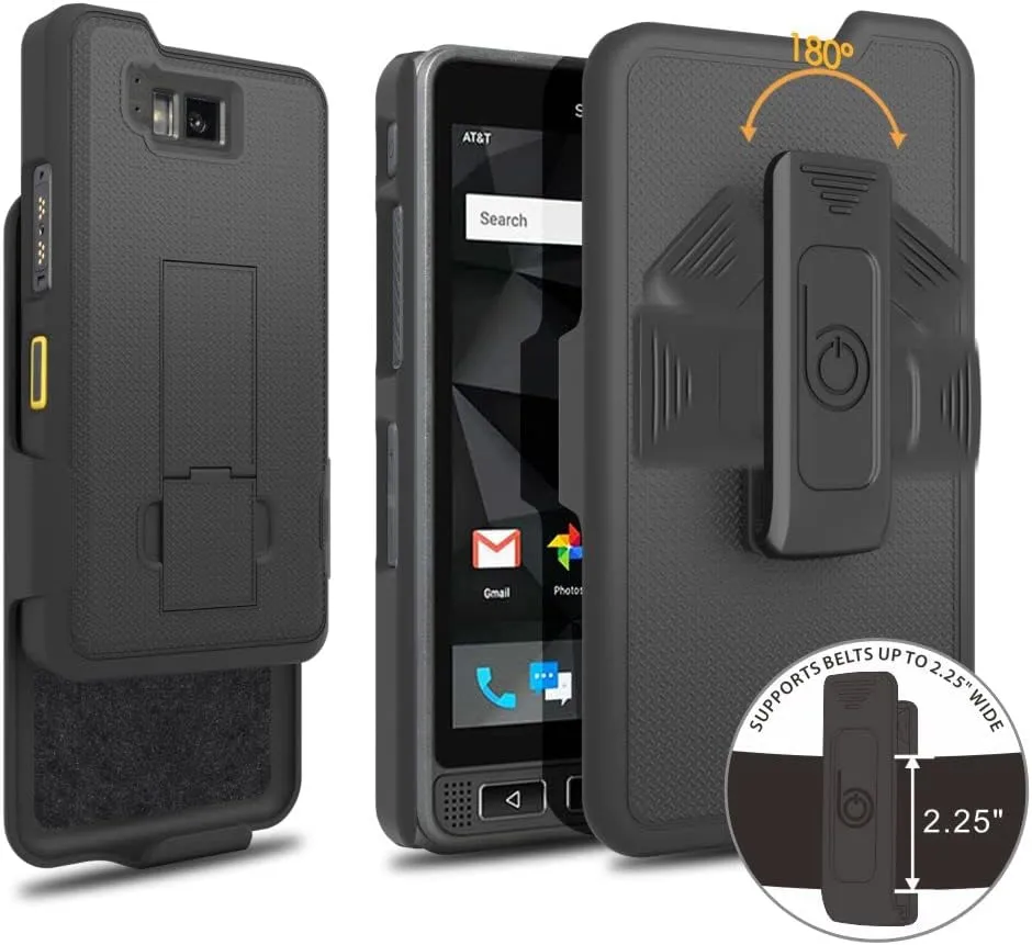 BELTRON Sonim XP8 Case with Clip, Heavy Duty Case with Swivel Belt Clip for Sonim XP8 (AT&T FirstNet Sprint XP8800) Features: Secure Fit & Built-in Kickstand (Black) Supports 2.25" Duty Belt