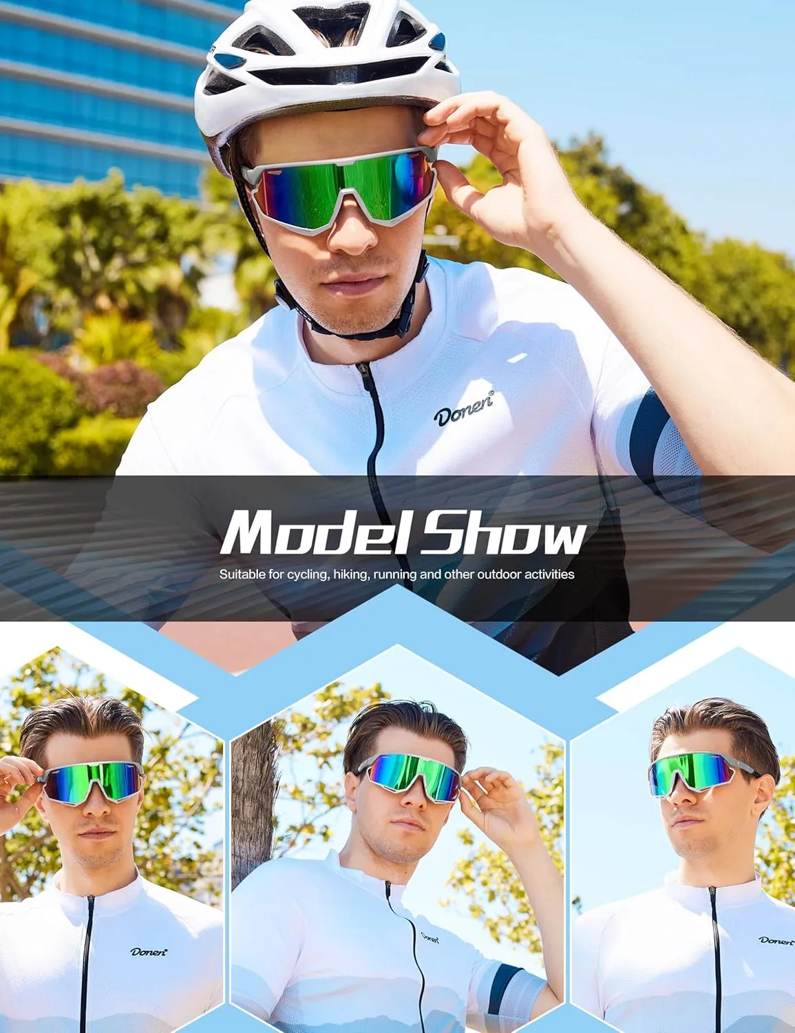 BIRCEN Baseball Cycling Sunglasses for Men - Women Running Shades Sports Glasses for MTB Mountain Bike Softball