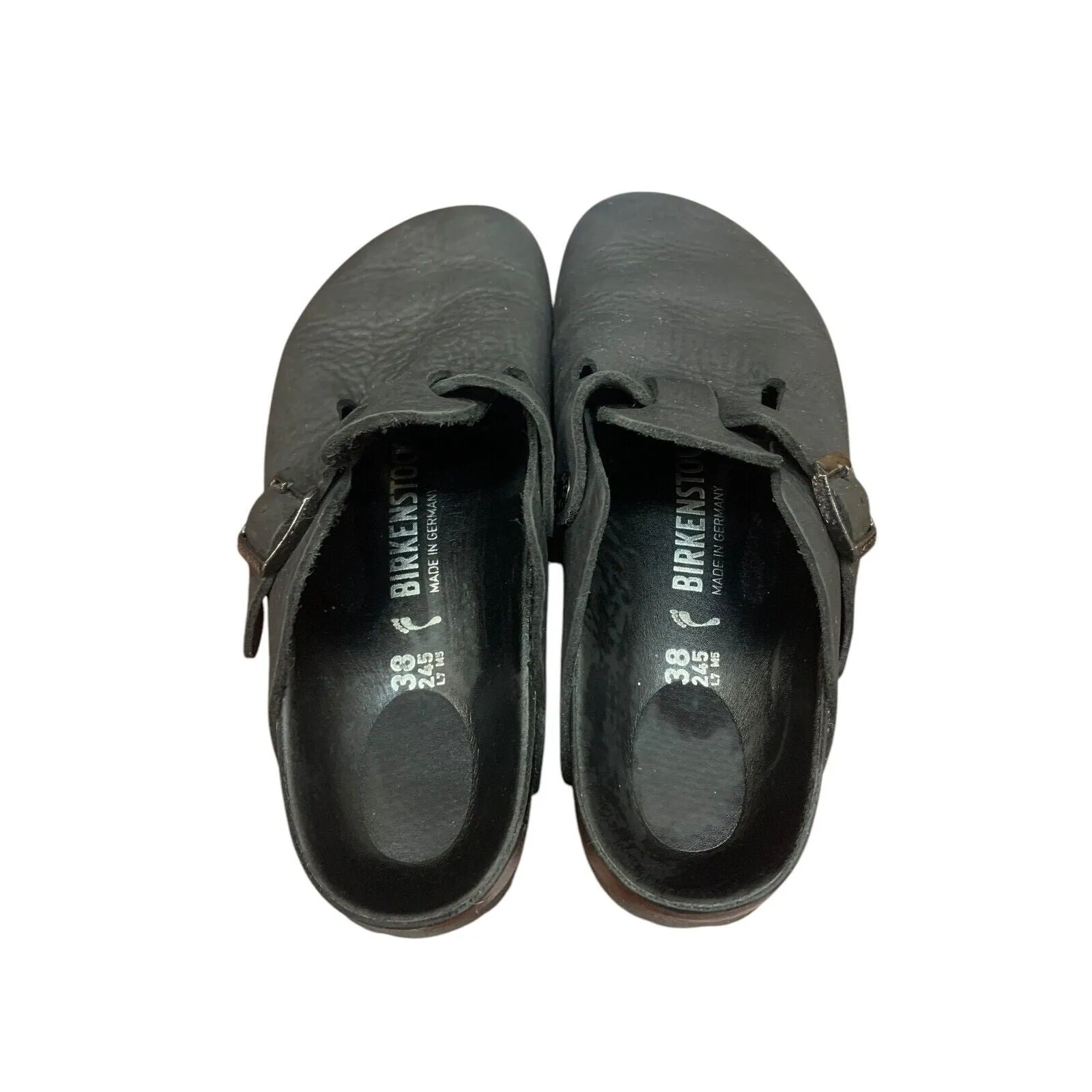 Birkenstock Boston Exquisite Women's Size 7US 38 EU Black Leather Clog Narrow
