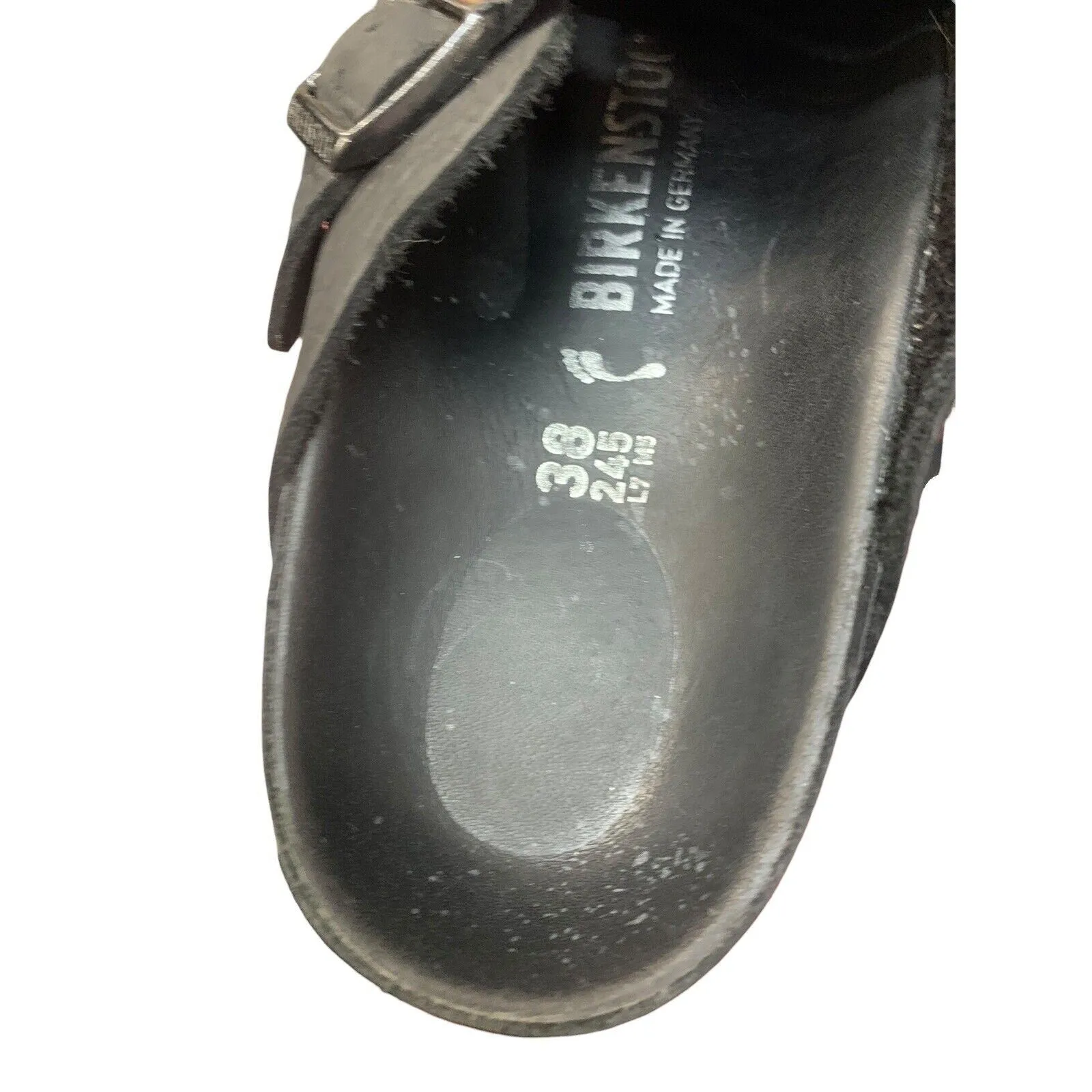 Birkenstock Boston Exquisite Women's Size 7US 38 EU Black Leather Clog Narrow