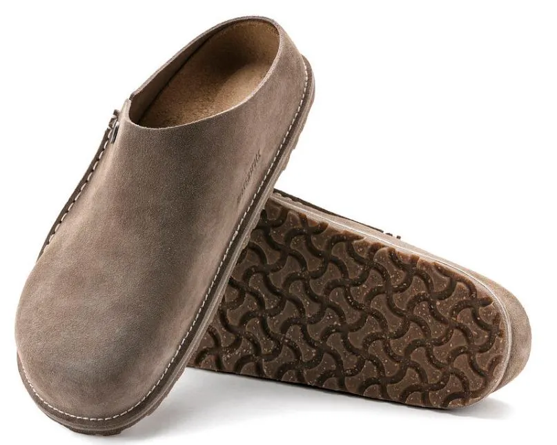 Birkenstock Gray Taupe Zermatt Premium Suede Leather Women's Clog N1021366