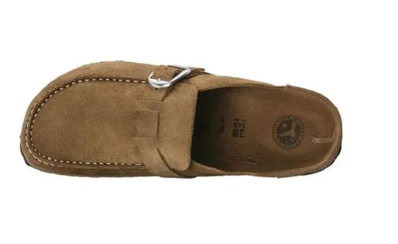 Birkenstock Tea Suede Buckley Moccasin Style Womens Clog 1017828-N