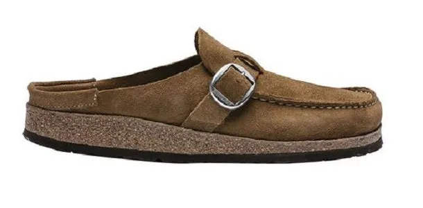 Birkenstock Tea Suede Buckley Moccasin Style Womens Clog 1017828-N