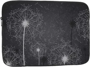 Black White Dandelion 12 Inch Zipper Laptop Sleeve Bag Carring Case Cover Protector Handbag for MacBook/Notebook/Ultrabook
