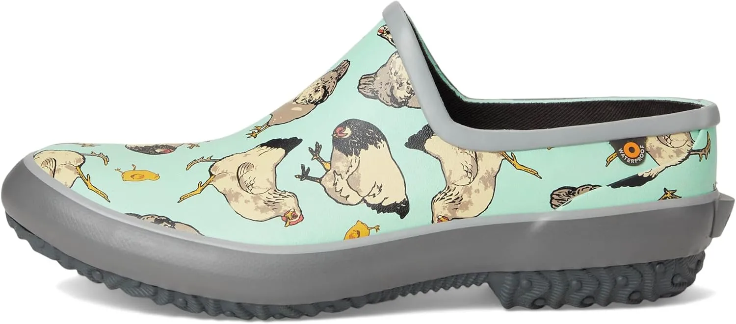 BOGS Women's Patch Clog Chickens Rain Boot