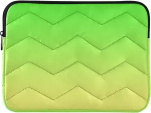 Bright Green Gradient Pure Laptop Sleeve Case 15-16 Inch Concise Computer Bag for Travel Business