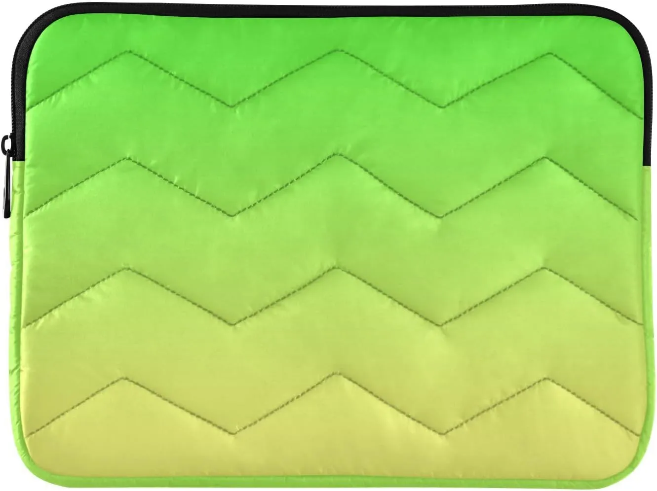 Bright Green Gradient Pure Laptop Sleeve Case 15-16 Inch Concise Computer Bag for Travel Business