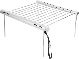 Campfire Grill Grate, Fire Pit Grill Stainless Steel Material Lightweight and Portable, Folding Campfire Grill for Outdoor Camping Hiking Cooking Beach Backpacking