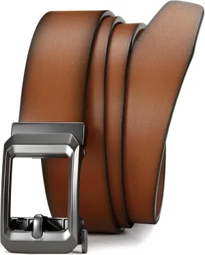 CHAOREN Ratchet Belts for Men - 1.5" Mens Belts Genuine Leather for Causual Jeans - Versatile Fit, Customizable Style