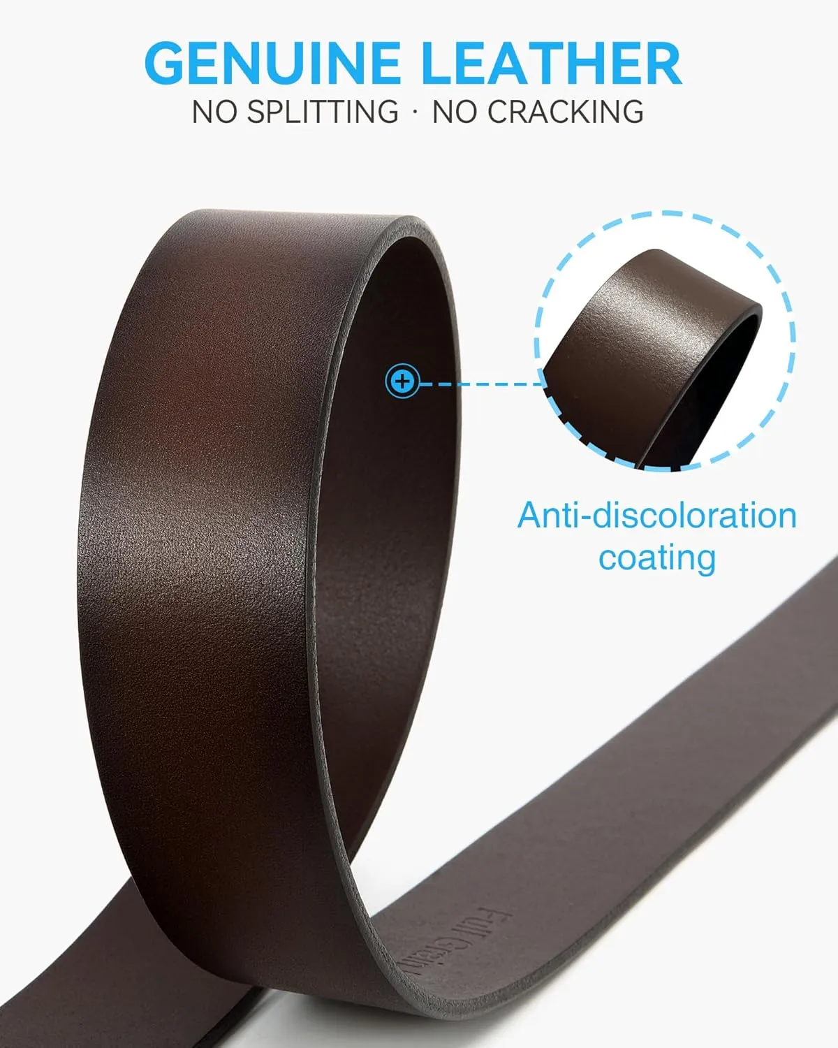 CHAOREN Ratchet Belts for Men - 1.5" Mens Belts Genuine Leather for Causual Jeans - Versatile Fit, Customizable Style