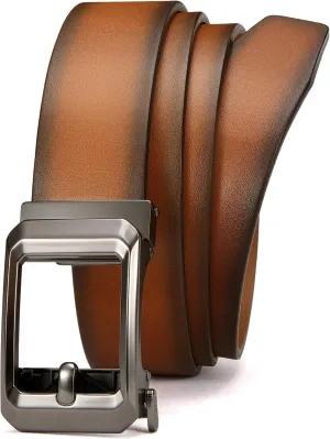 CHAOREN Ratchet Belts for Men - 1.5" Mens Belts Genuine Leather for Causual Jeans - Versatile Fit, Customizable Style