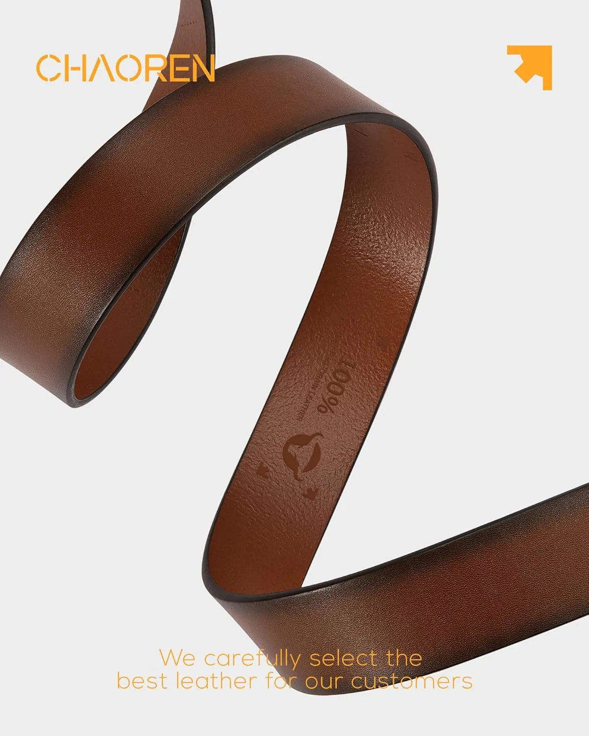 CHAOREN Ratchet Belts for Men - 1.5" Mens Belts Genuine Leather for Causual Jeans - Versatile Fit, Customizable Style