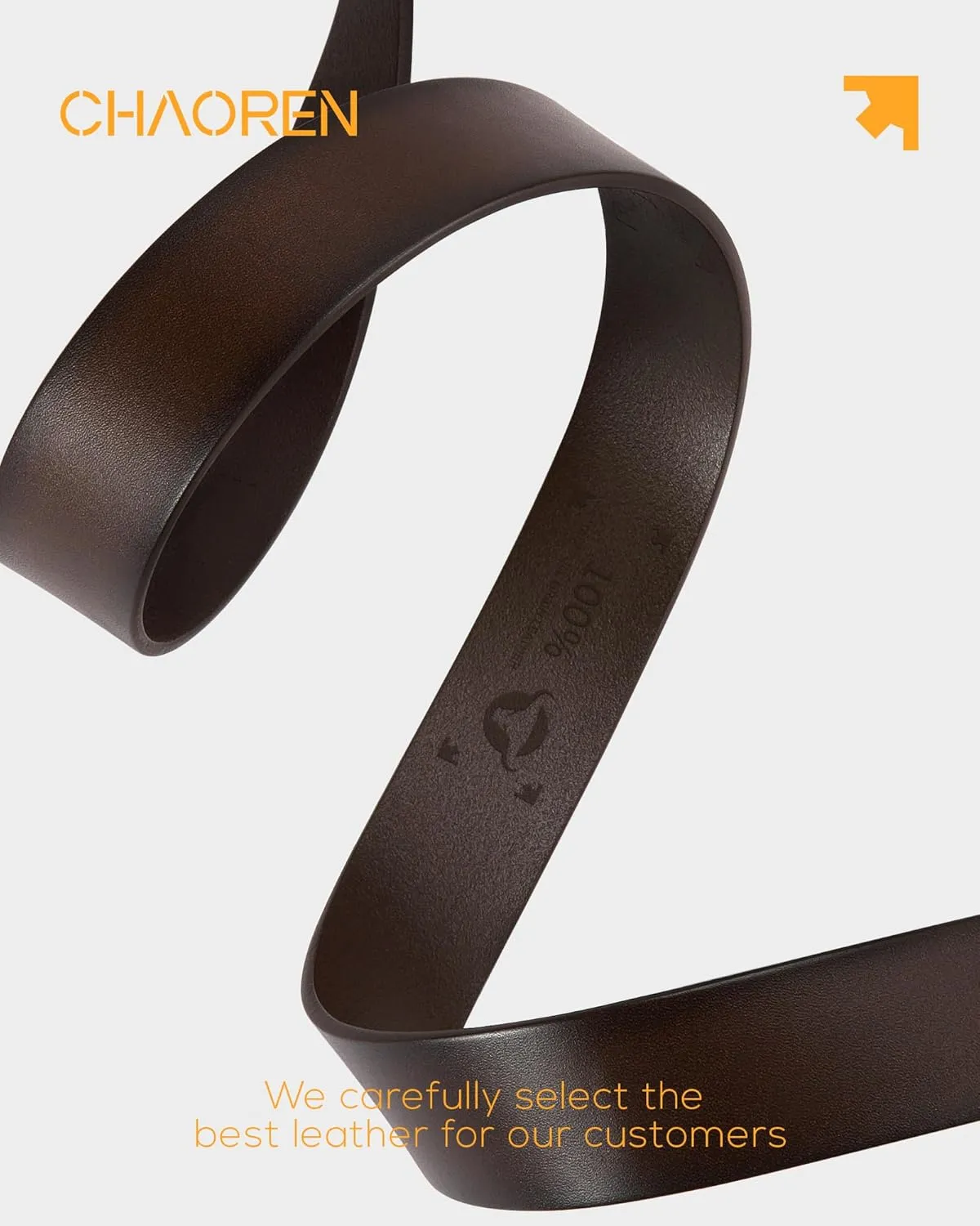 CHAOREN Ratchet Belts for Men - 1.5" Mens Belts Genuine Leather for Causual Jeans - Versatile Fit, Customizable Style