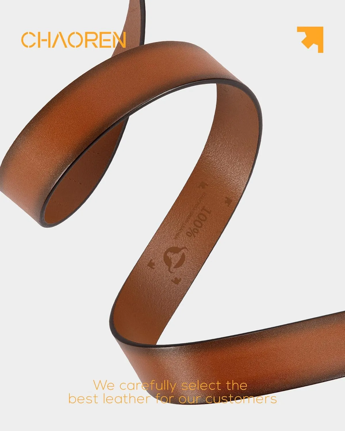 CHAOREN Ratchet Belts for Men - 1.5" Mens Belts Genuine Leather for Causual Jeans - Versatile Fit, Customizable Style