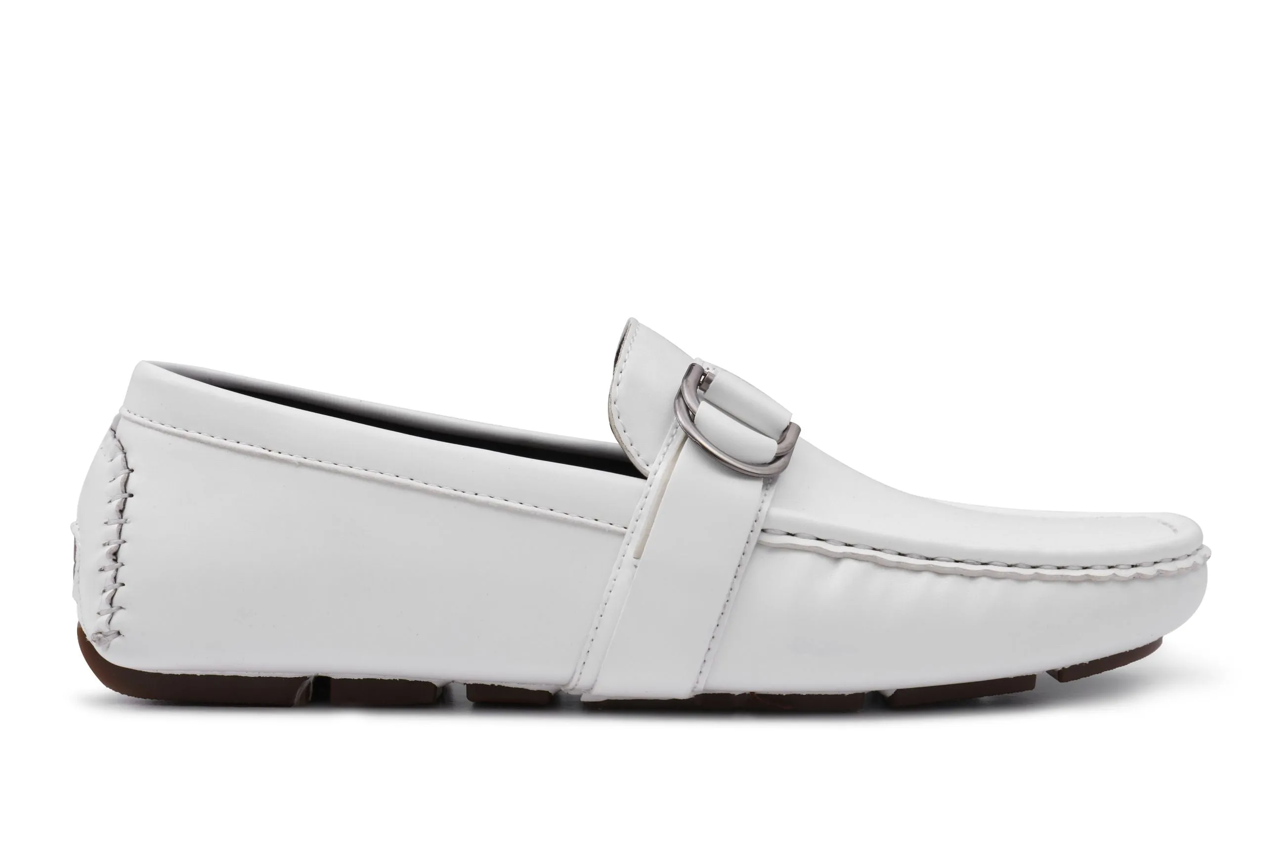 Charter Buckle Loafers - White