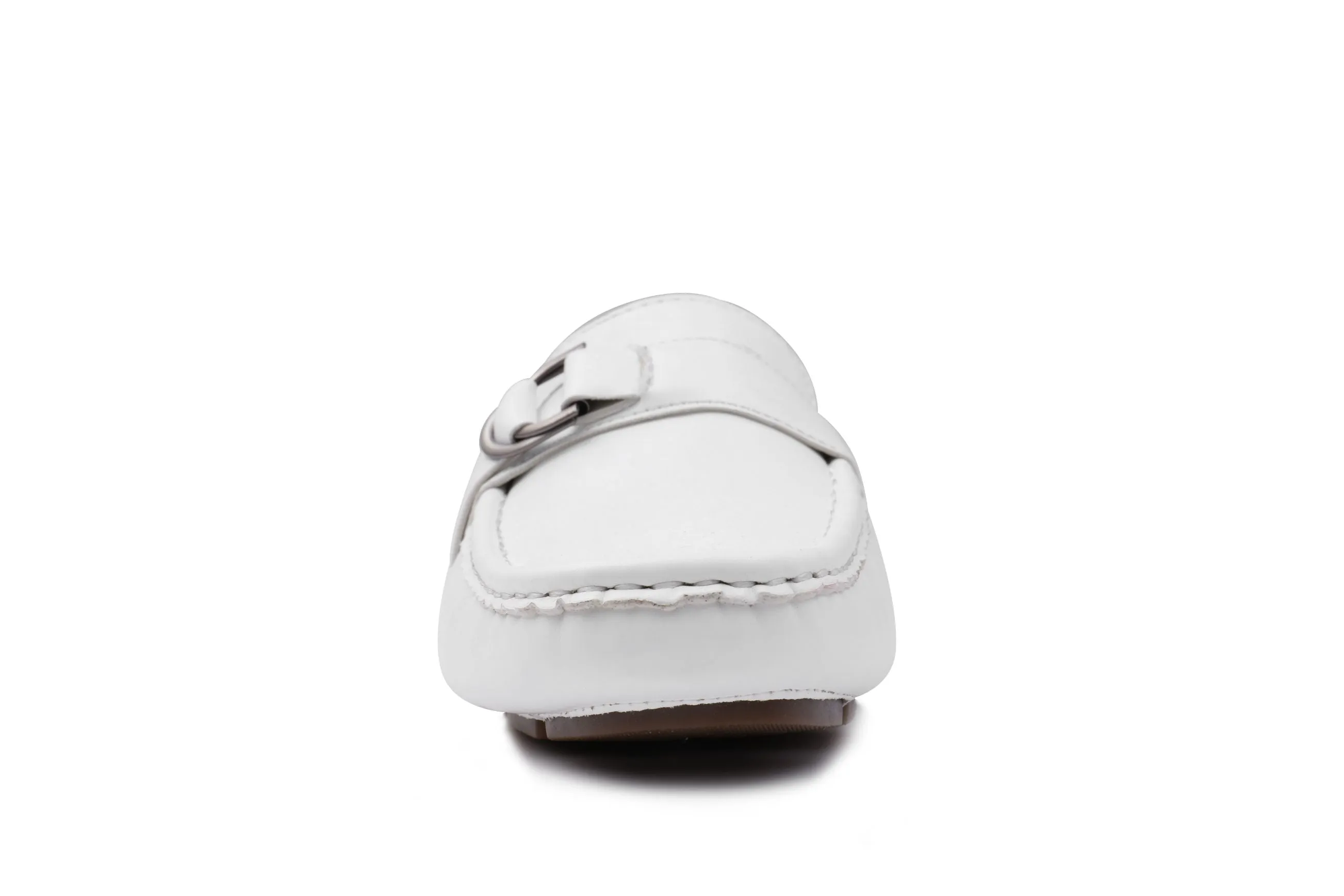 Charter Buckle Loafers - White