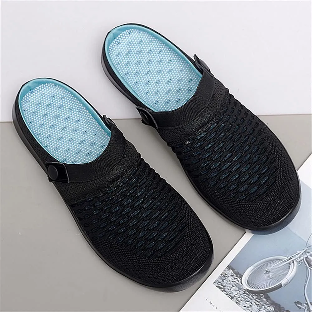 ChicLovey Mens Hollow Mesh Breathable Walking Slippers Garden Clog Summer Shoes Sandals