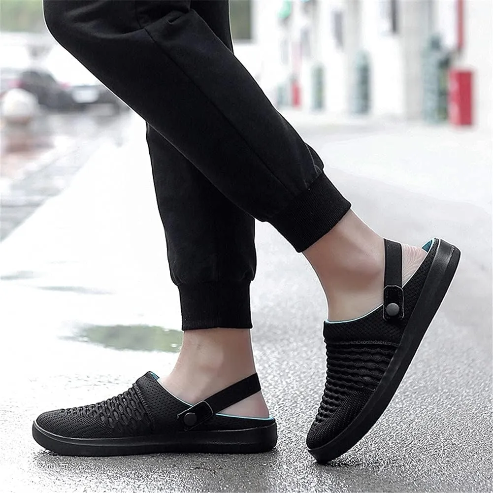 ChicLovey Mens Hollow Mesh Breathable Walking Slippers Garden Clog Summer Shoes Sandals