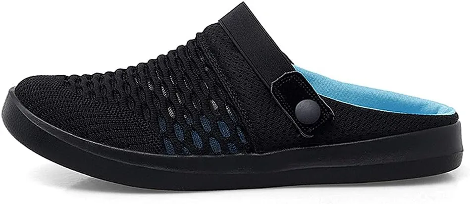 ChicLovey Mens Hollow Mesh Breathable Walking Slippers Garden Clog Summer Shoes Sandals
